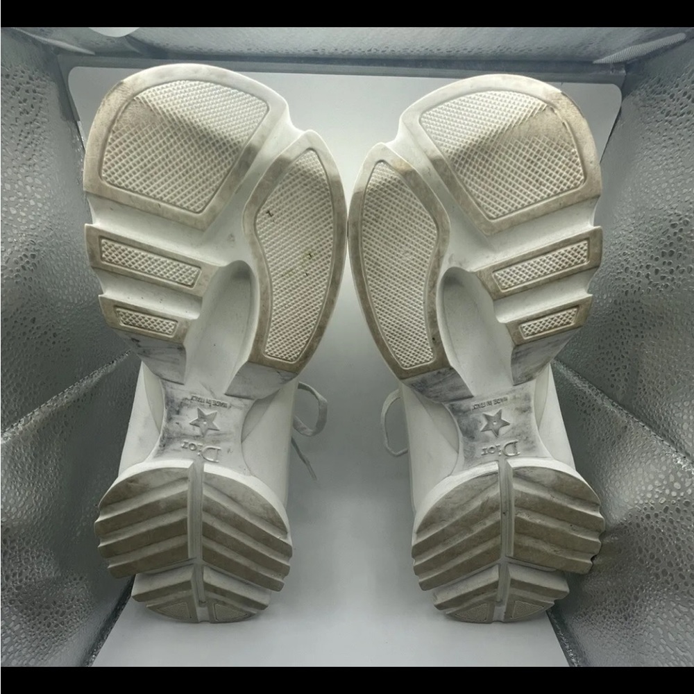 Dior D-Connect Lace Up Sneakers White Sz 38.5 8.5 - Picture 8 of 10